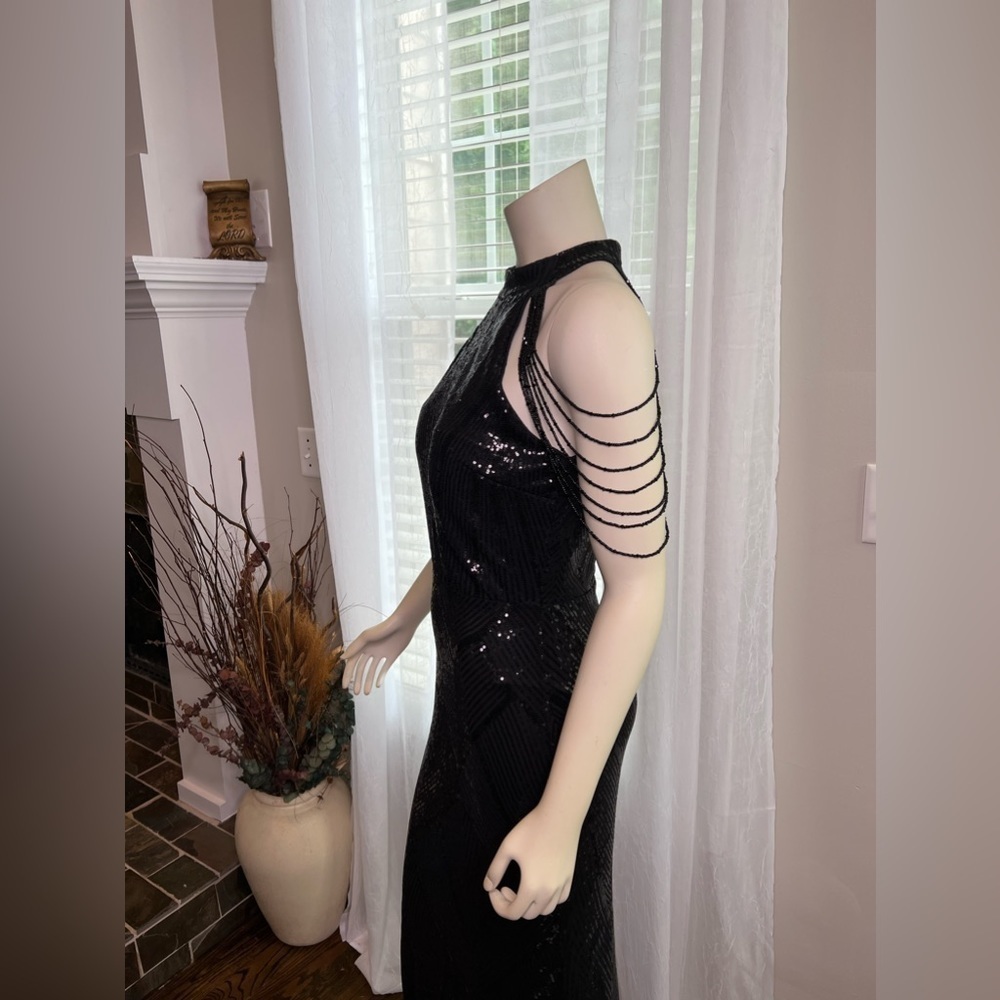 Miss ORD Black Sequin Dress  SZ. L - Picture 8 of 9
